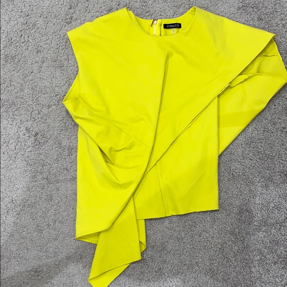 Asymmetrical neon top!